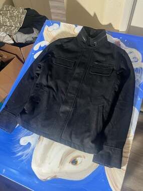 Twentyone Men Los Angeles Black Wool Blend Utility Jacket Size M
